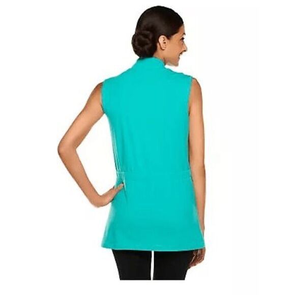 Susan Graver Womens 3X Weekend French Terry Zip Front Vest Intense Iris NWT‎ - Picture 5 of 8